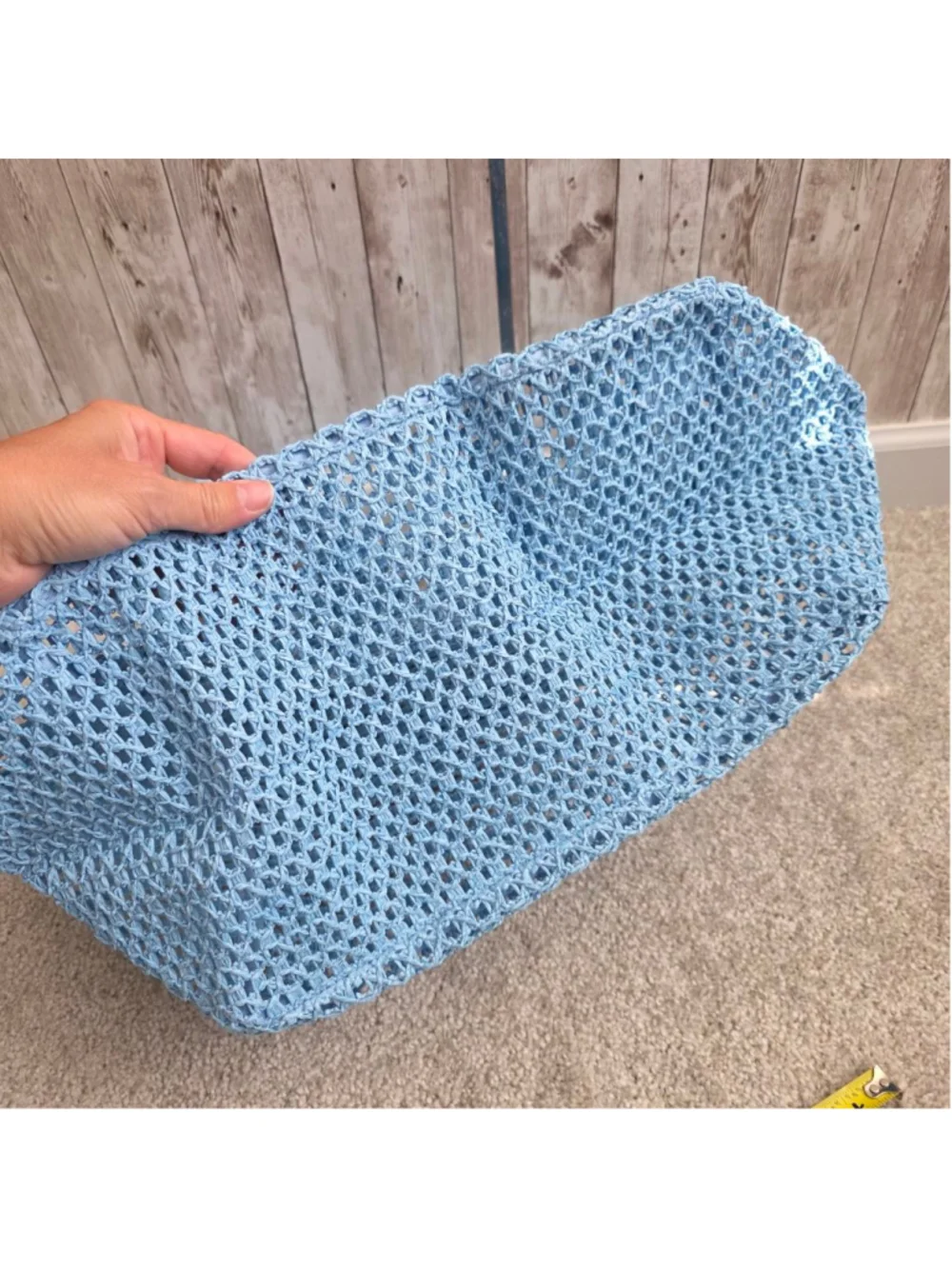 Dolce & Gabbana Light Blue Beach Mesh Tote Bag  NWOT
